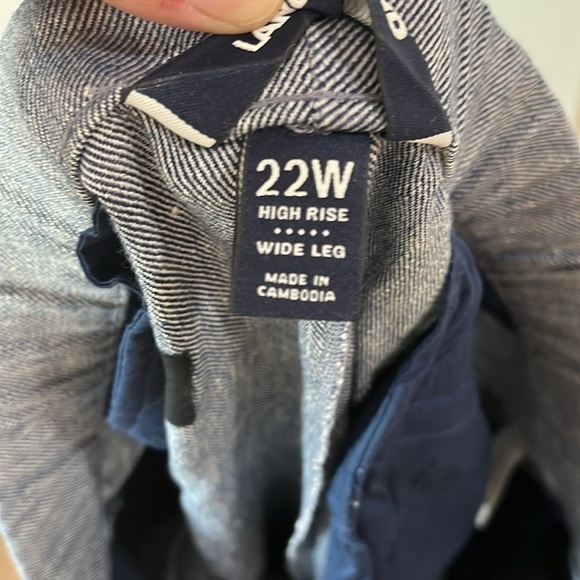 Lands' End Linen Blend High Rise Wide Leg Pull On Career Pants - Size 22W - Picture 9 of 11